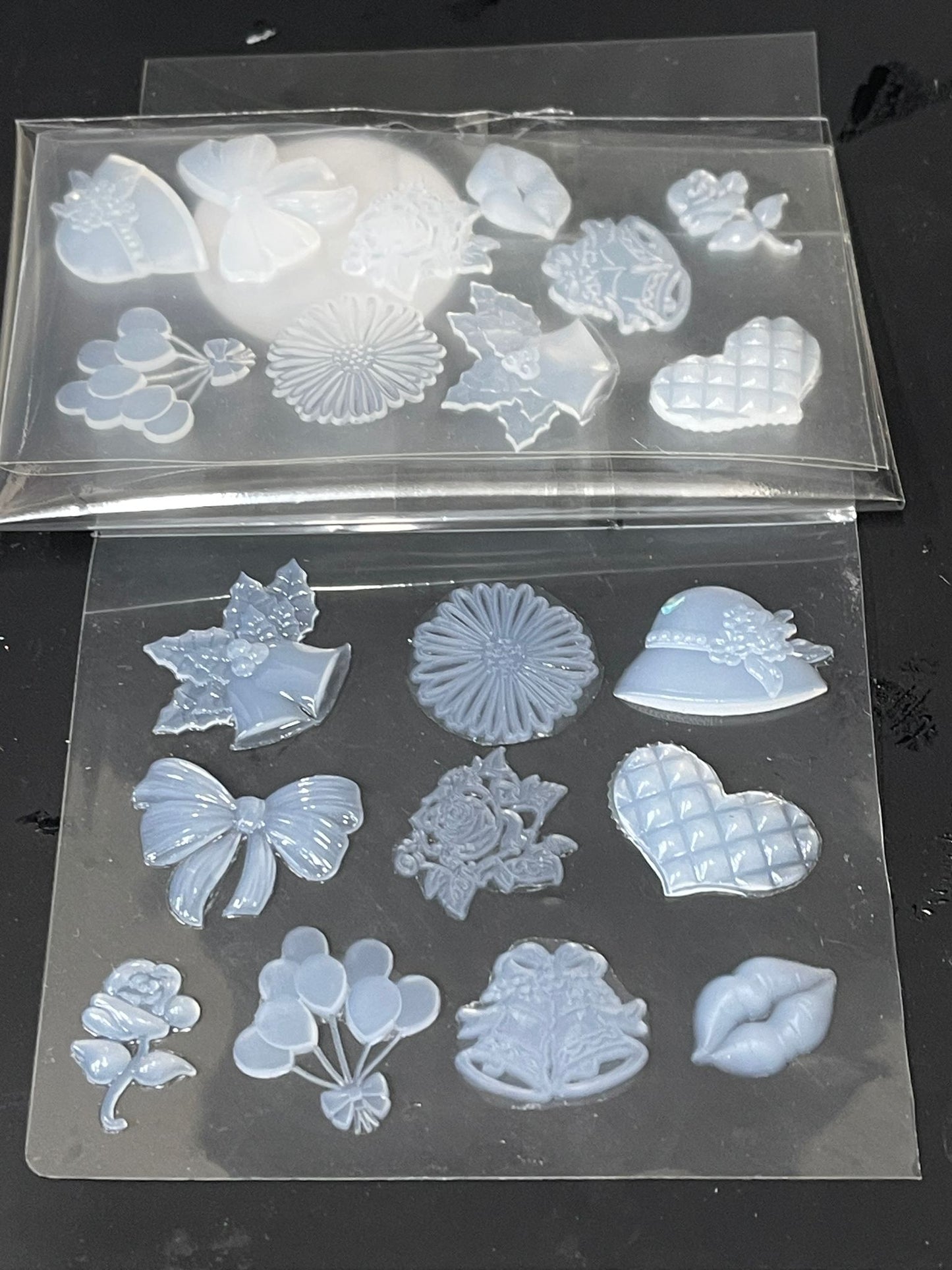Set of 10 Celebrations Tiny, Borderless, Silicone Inlays