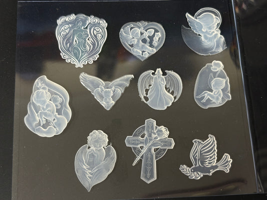 Ensemble de 15 minuscules incrustations en silicone sans bordure