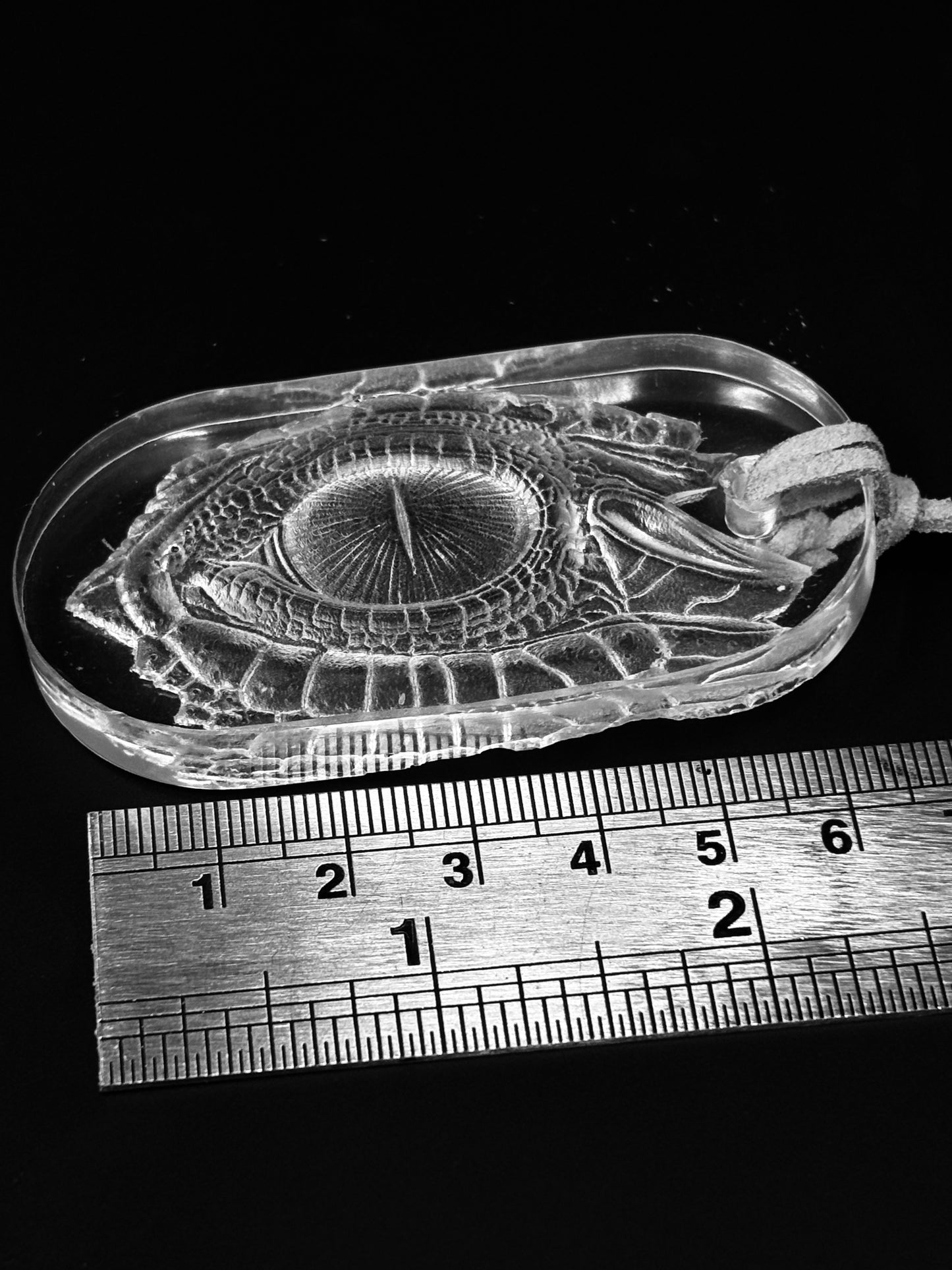 Clear Dragon Eye Keyring / Bag tie