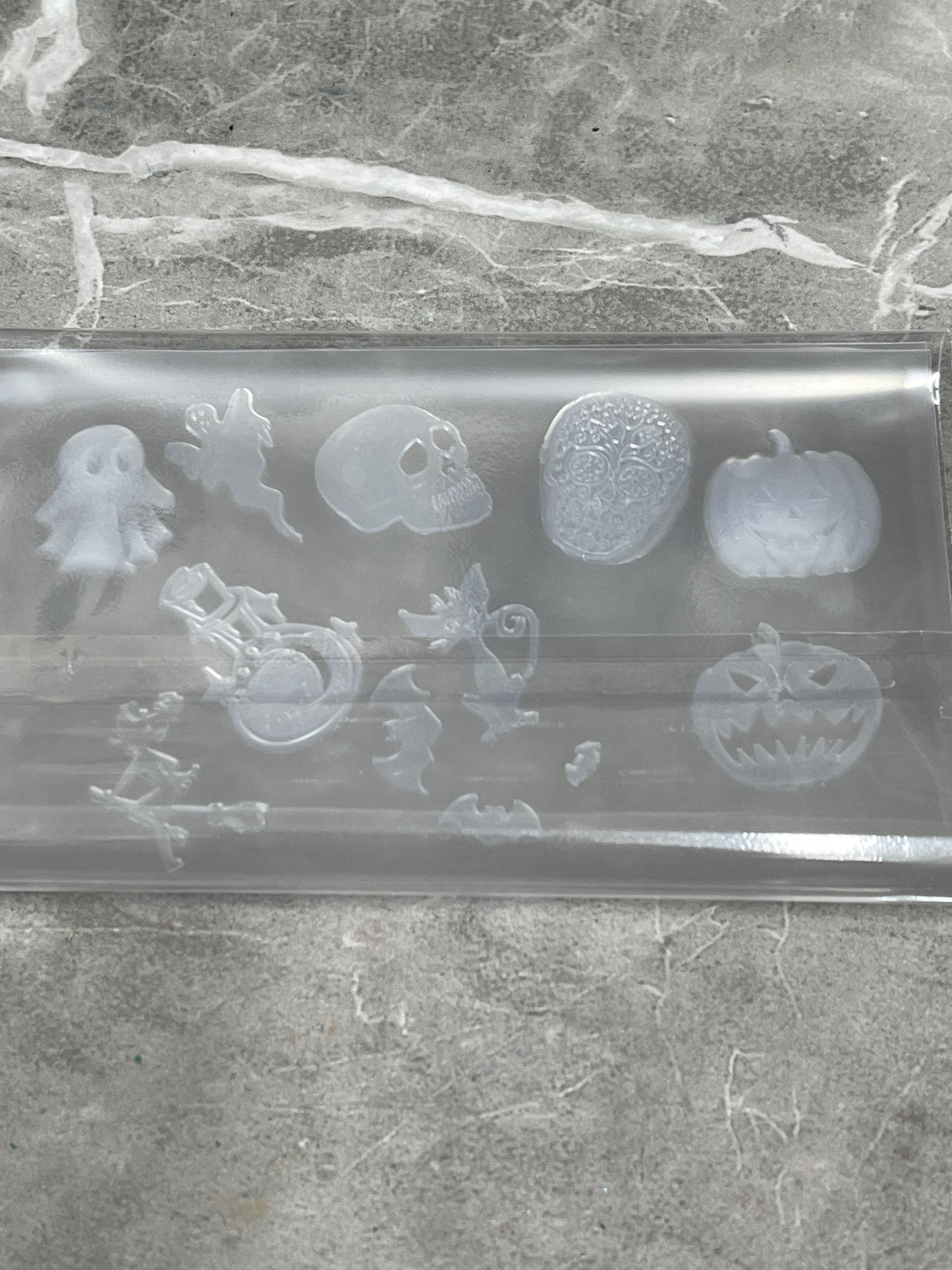 Set of 10 Halloween Tiny, Borderless, Silicone Inlays