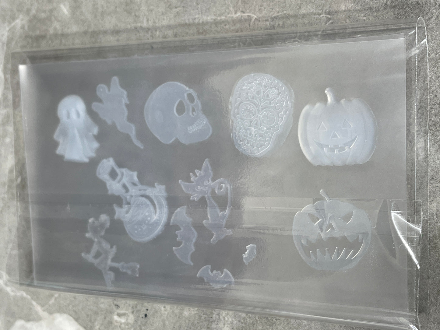 Set of 10 Halloween Tiny, Borderless, Silicone Inlays