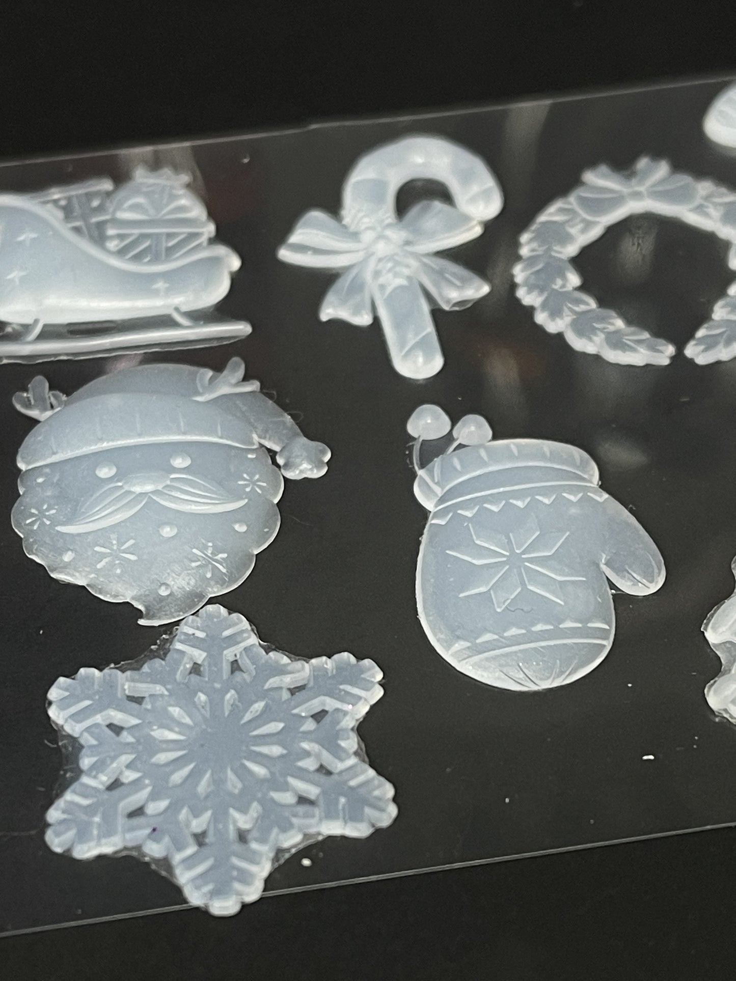 Set of 12 Tiny, Christmas, Borderless inlays
