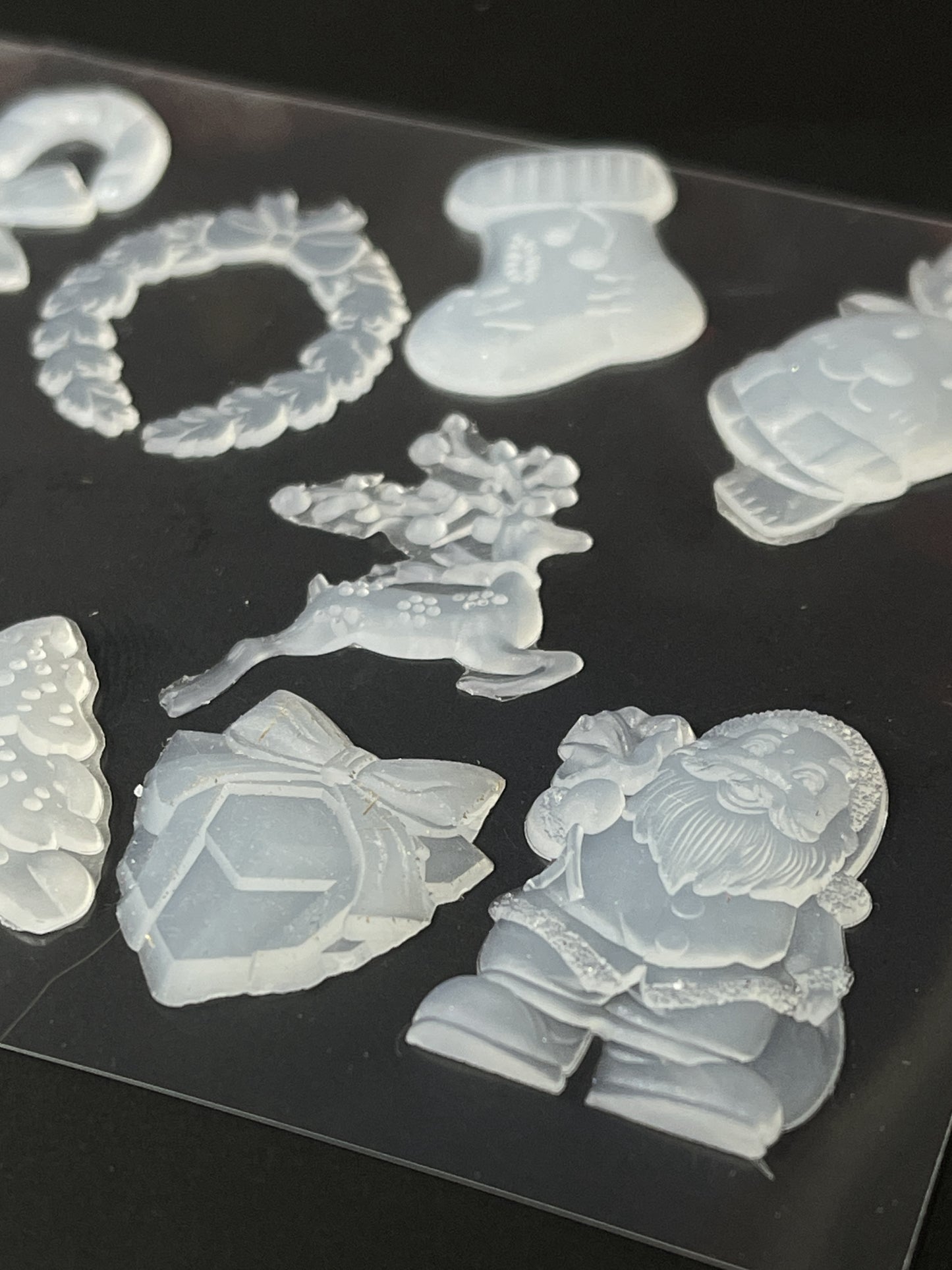 Set of 12 Tiny, Christmas, Borderless inlays