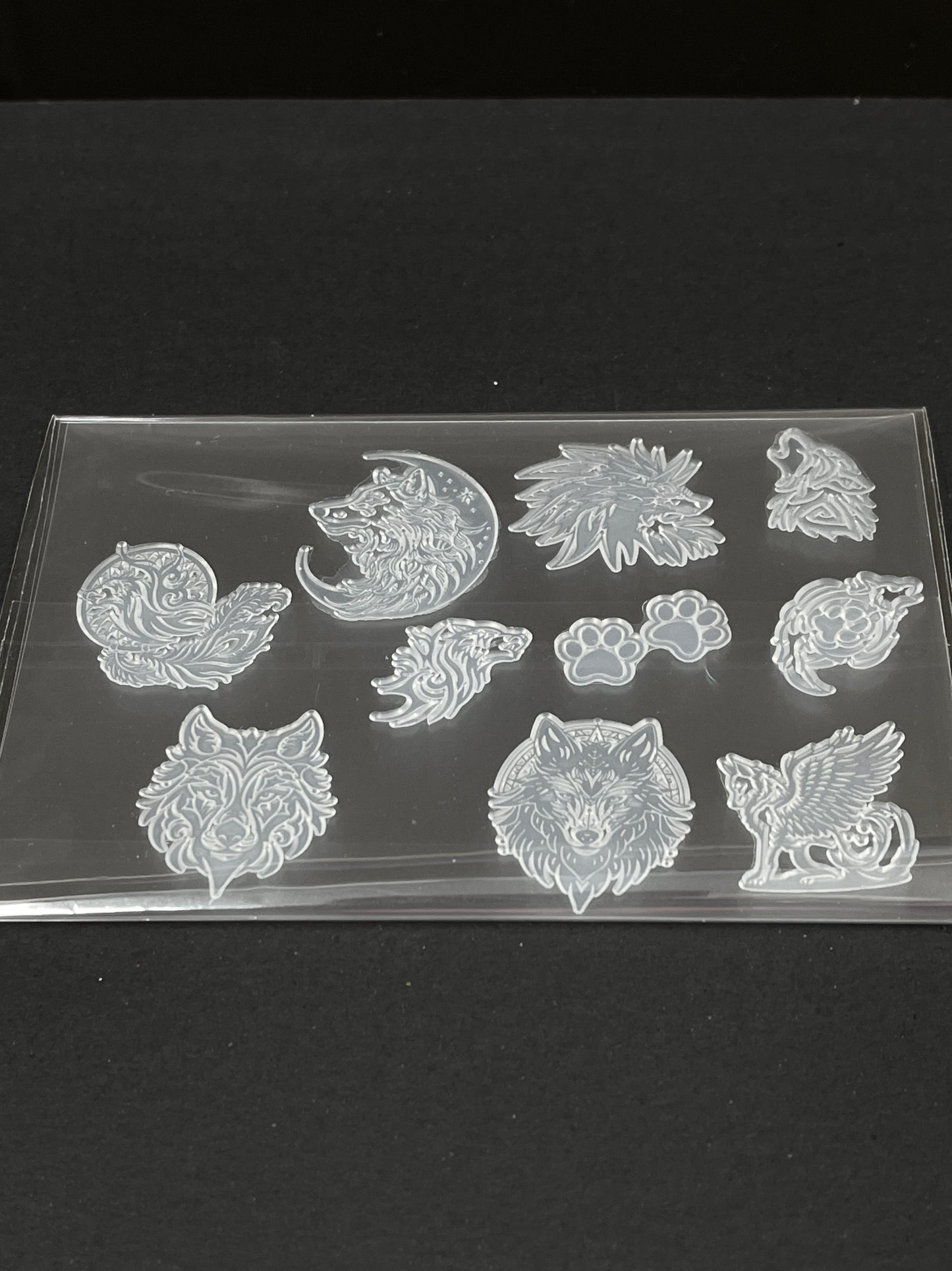 Wolf Collection of 10 Tiny Silicone Inlays