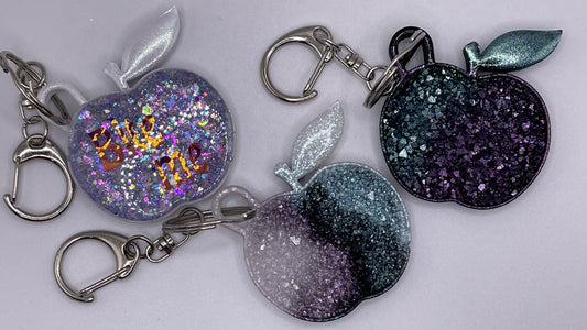 Druzy Apple keyring
