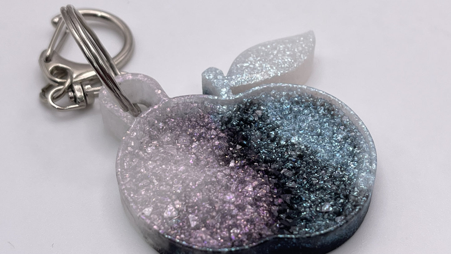 Druzy Apple keyring