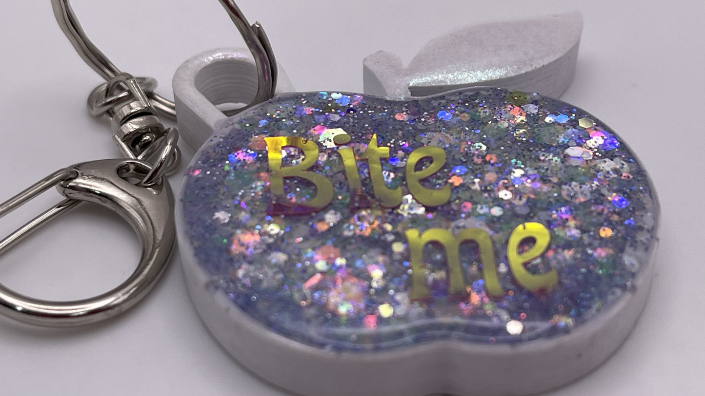 Druzy Apple keyring