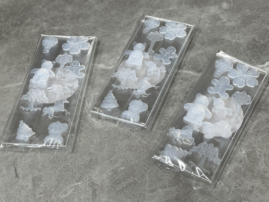 Set of 10 Tiny, Borderless, Silicone Inlays