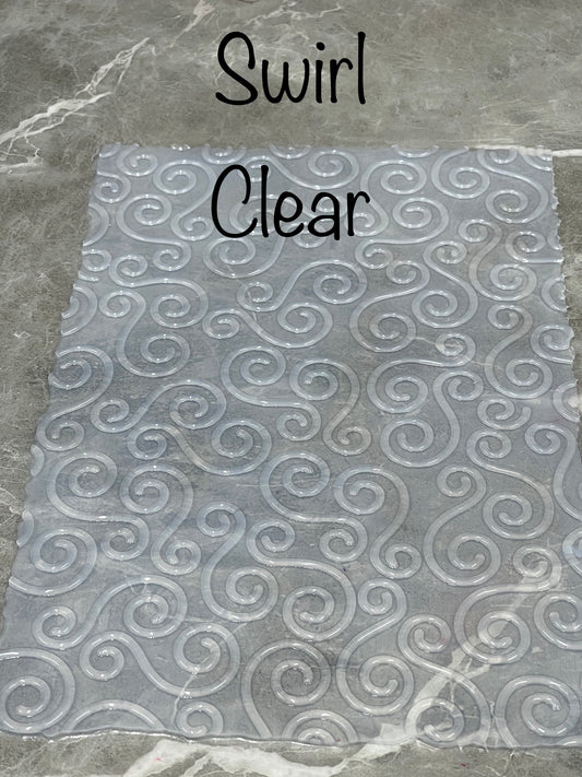 Feuilles de texture en silicone tourbillonnant