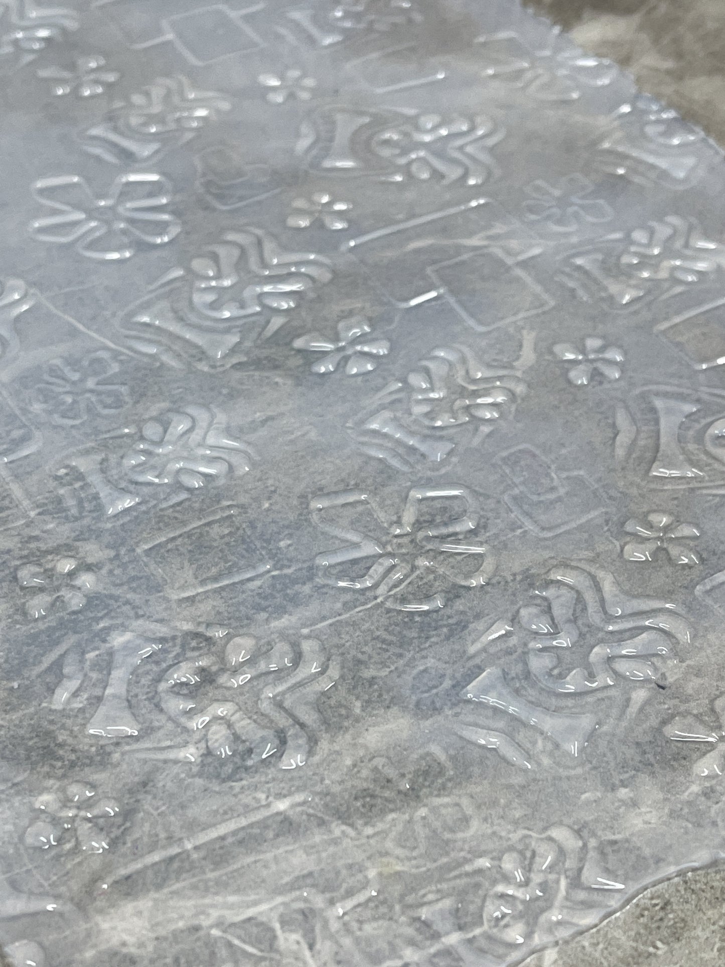 Feuille de texture en silicone pour masque