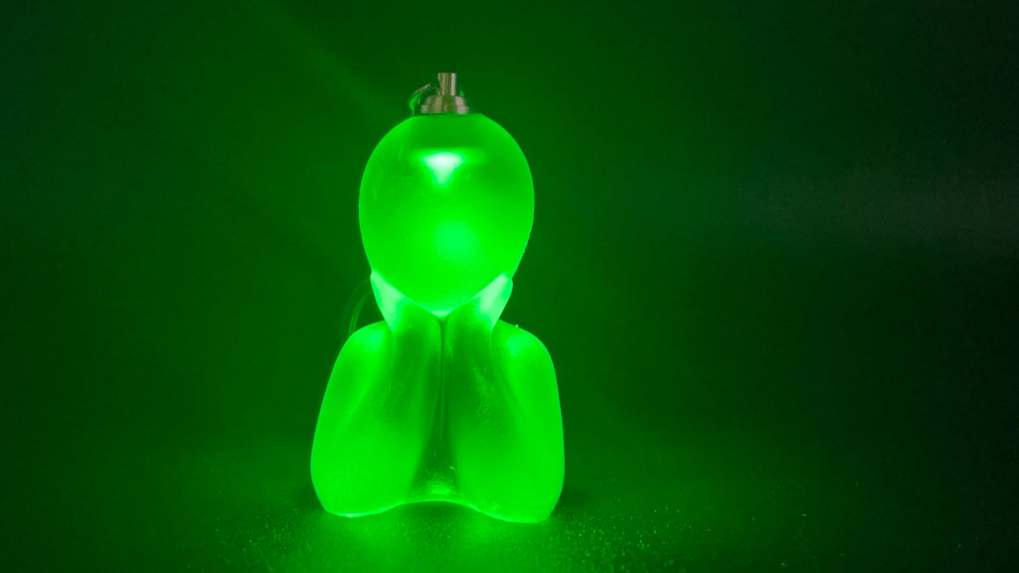Clear contemplation keyring