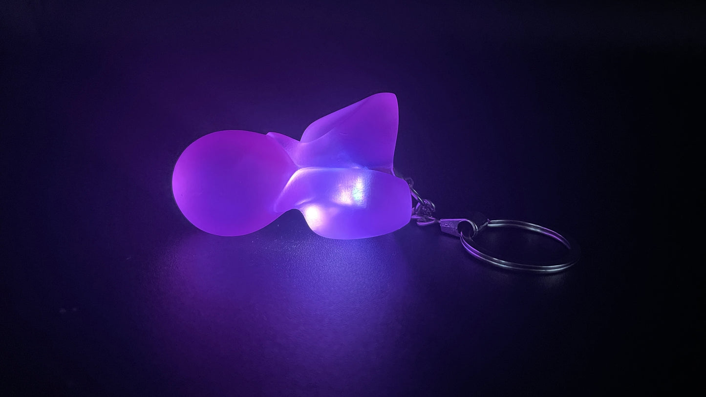 Clear contemplation keyring