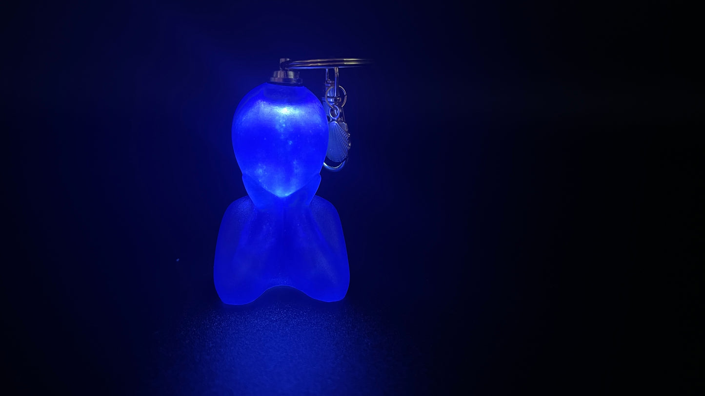 Clear contemplation keyring
