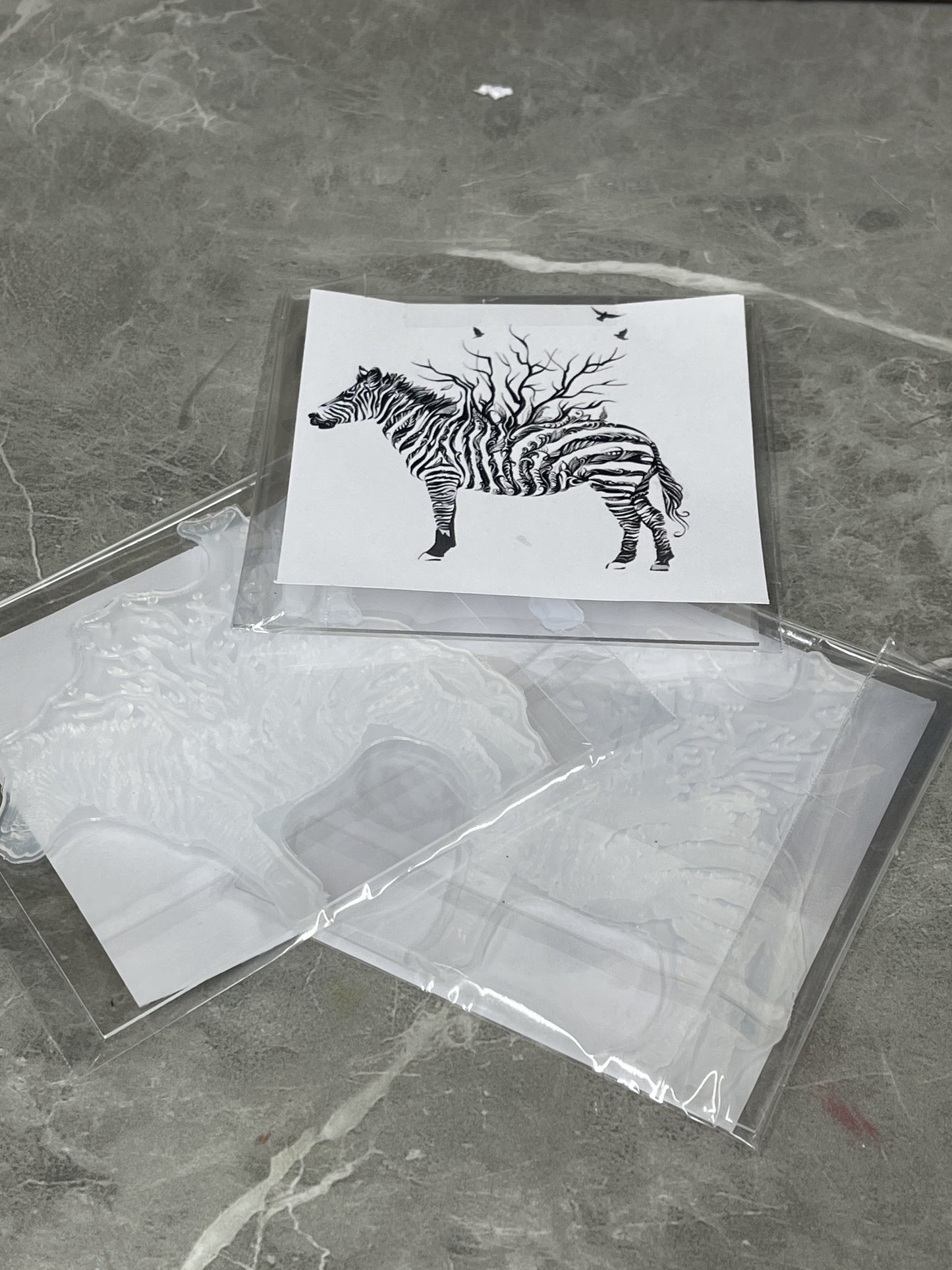 Zebra Large Silicone Inlay