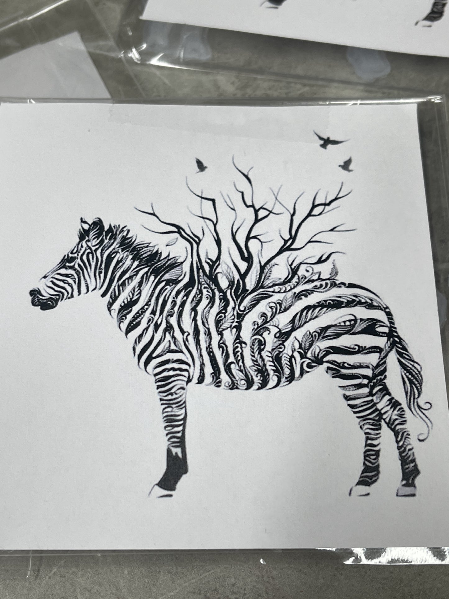 Zebra Large Silicone Inlay
