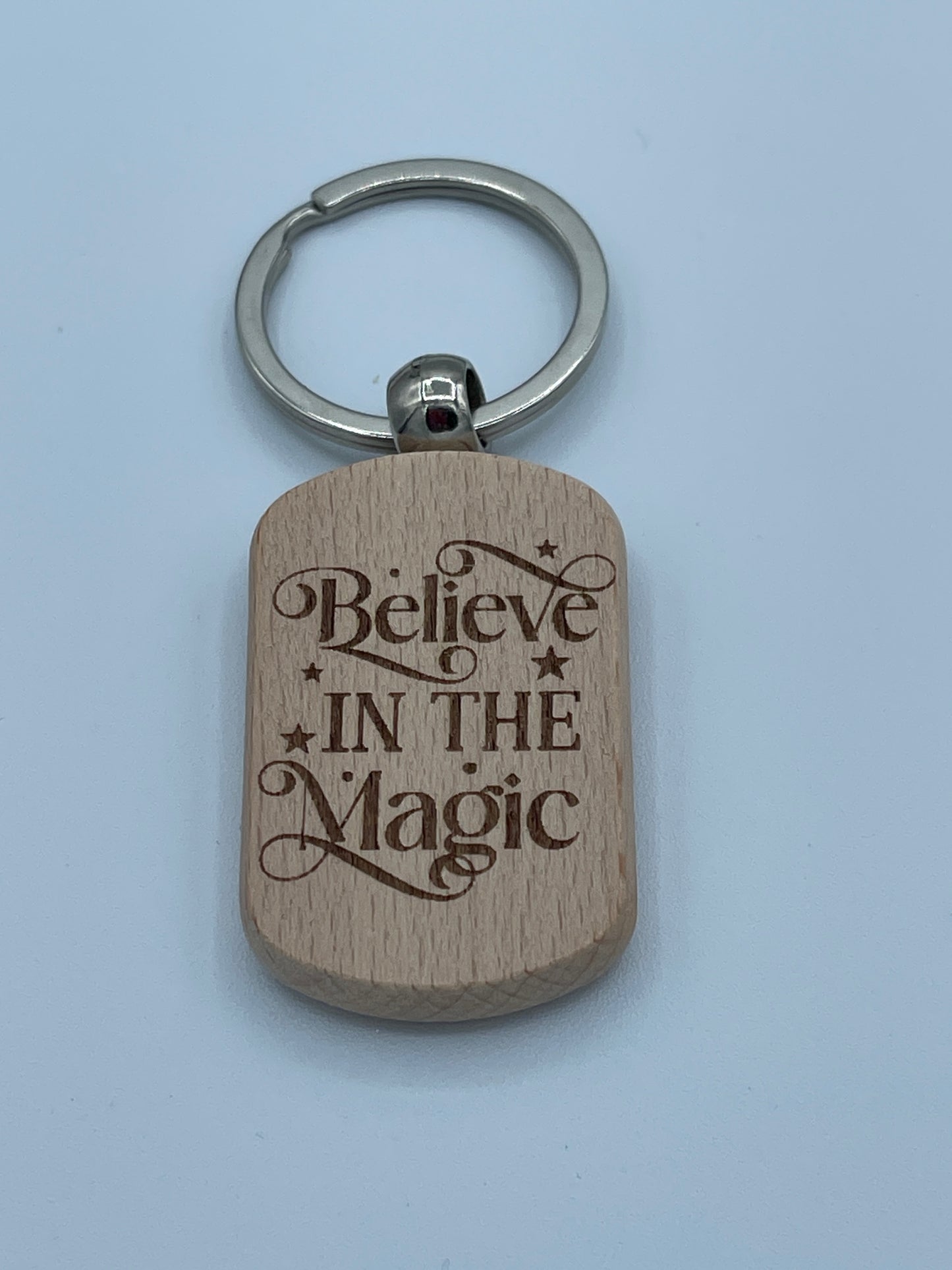 Personalised Wooden Christmas Keyrings