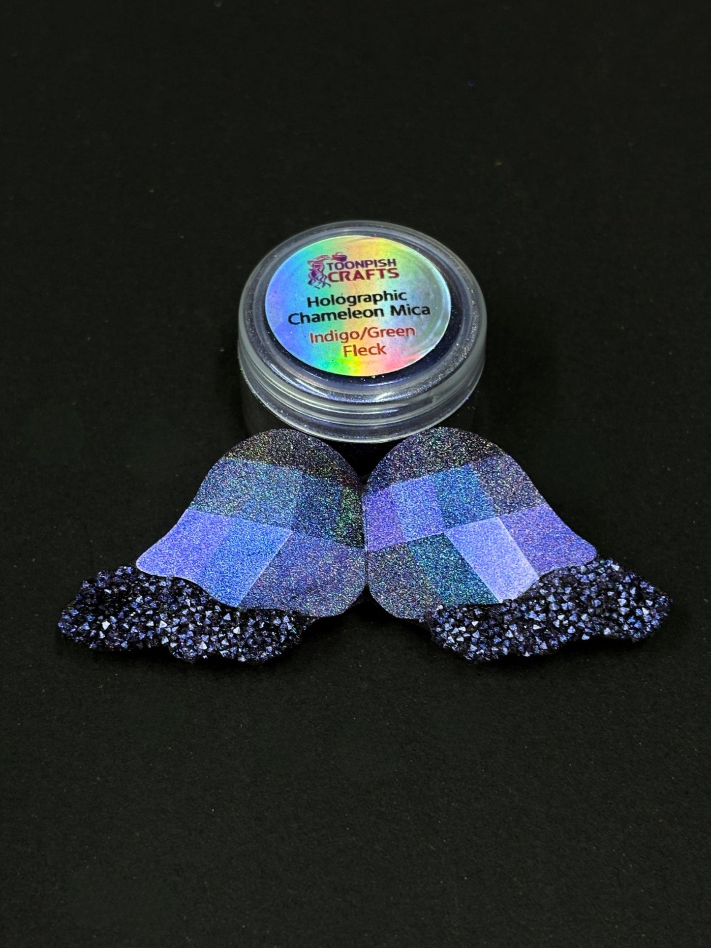 Tiny Turner Chameleon Mica Pigment Single 0.5g Pot 'Indigo/Green Fleck'
