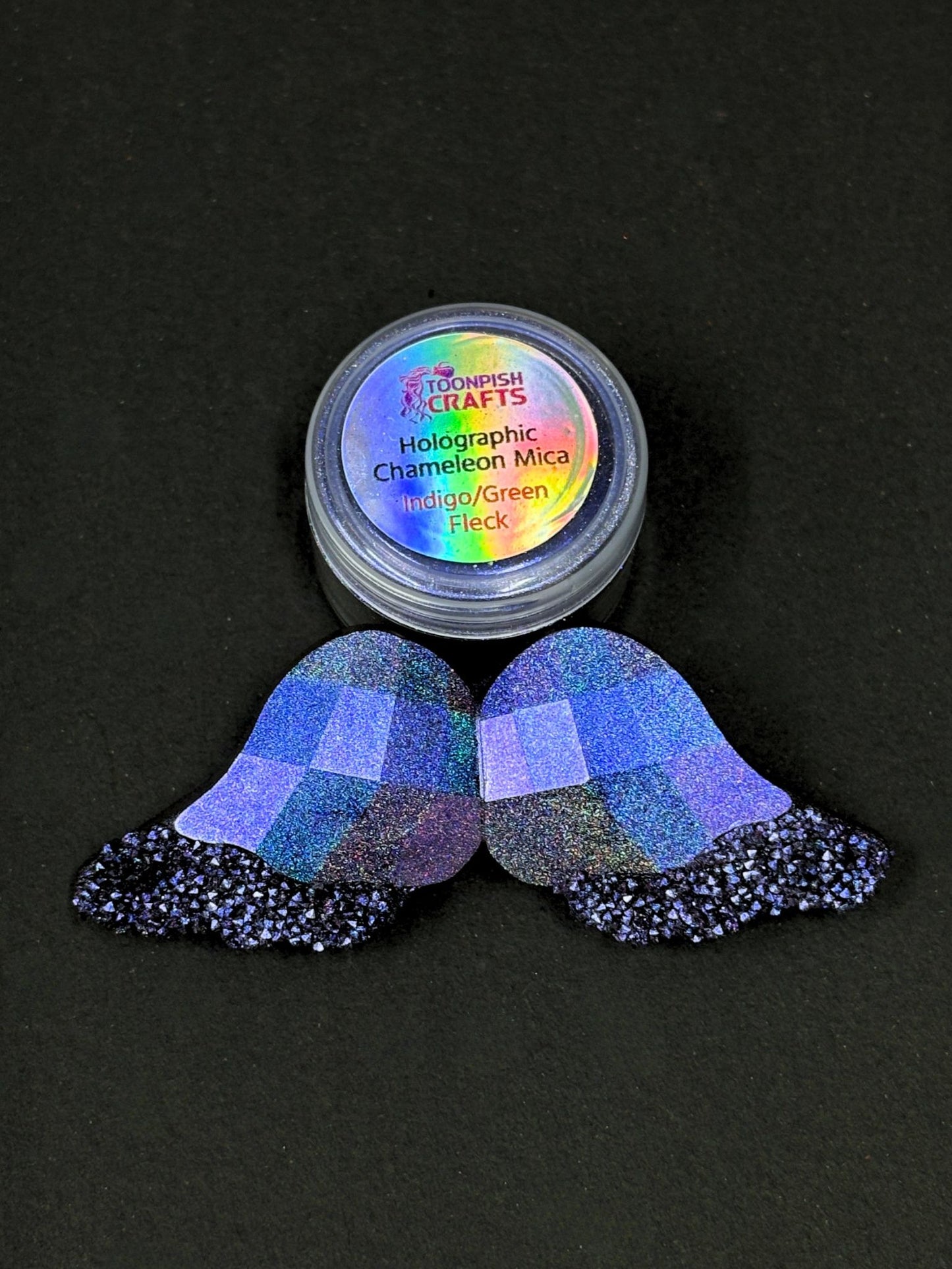 Tiny Turner Chameleon Mica Pigment Single 0.5g Pot 'Indigo/Green Fleck'