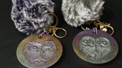 Owl Couple Inlays - Set of 2