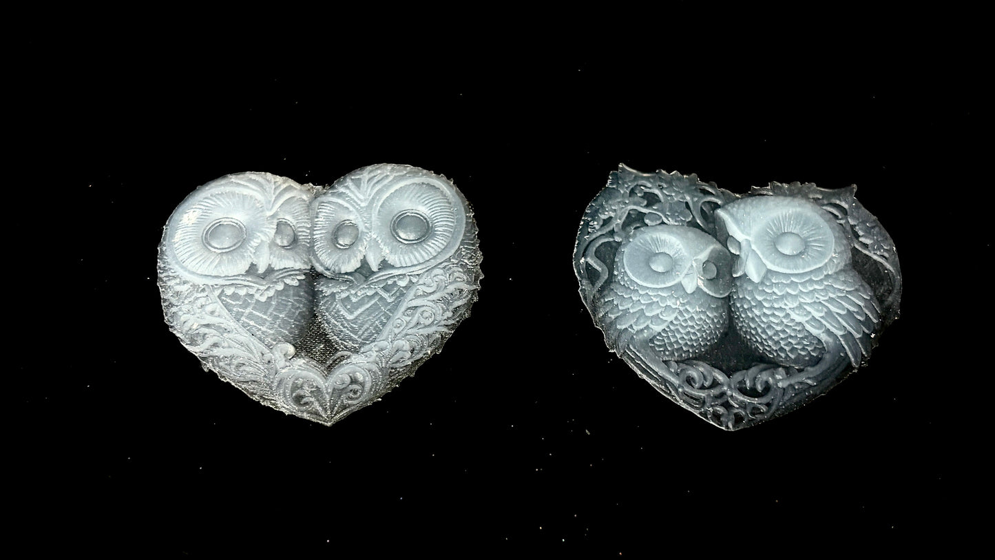 Owl Couple Inlays - Set of 2
