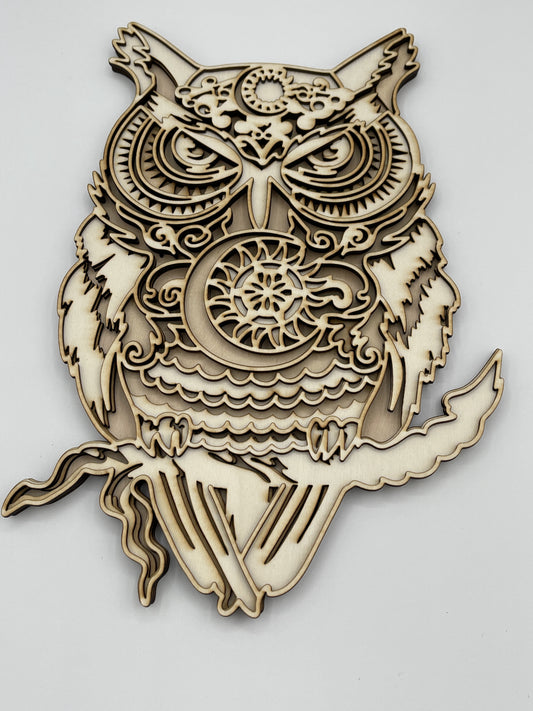 Multi-layer Laser Cut Owl Kit