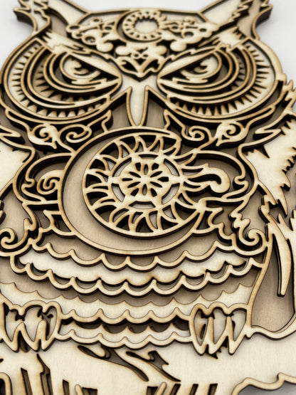 Multi-layer Laser Cut Owl Kit