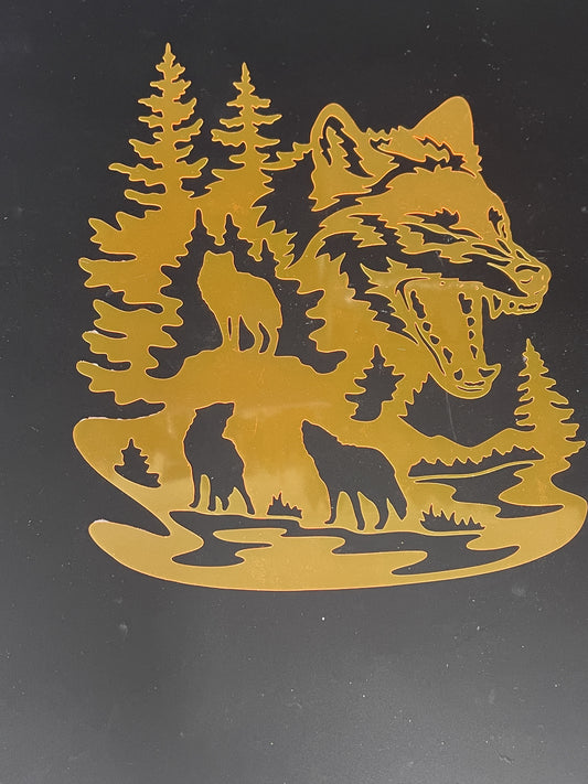 Wolf Pack Stencil