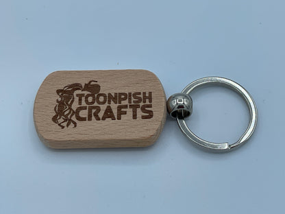 Toonpish Crafts Wooden Keyrings