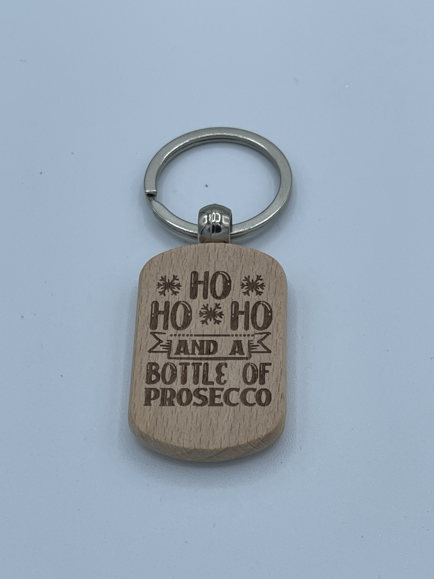 Personalised Wooden Christmas Keyrings