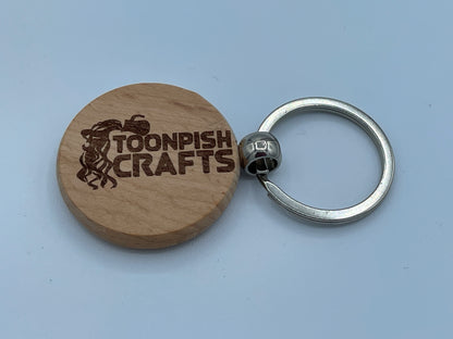 Toonpish Crafts Wooden Keyrings