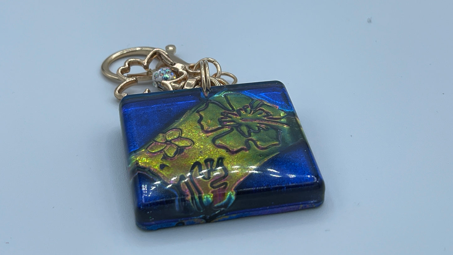 Leaf Block Keyring