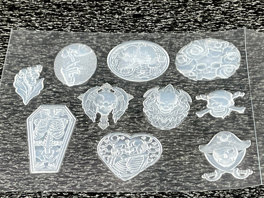 Bones Tiny Silicone Inlay Set of 10