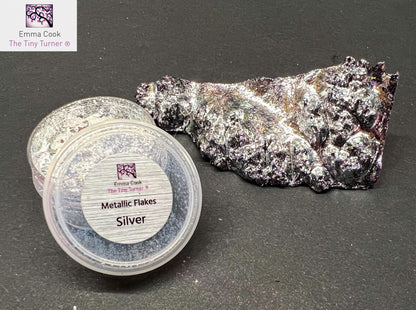 Tiny Turner Metallic Flakes Single 0.5g Pot 'Silver'