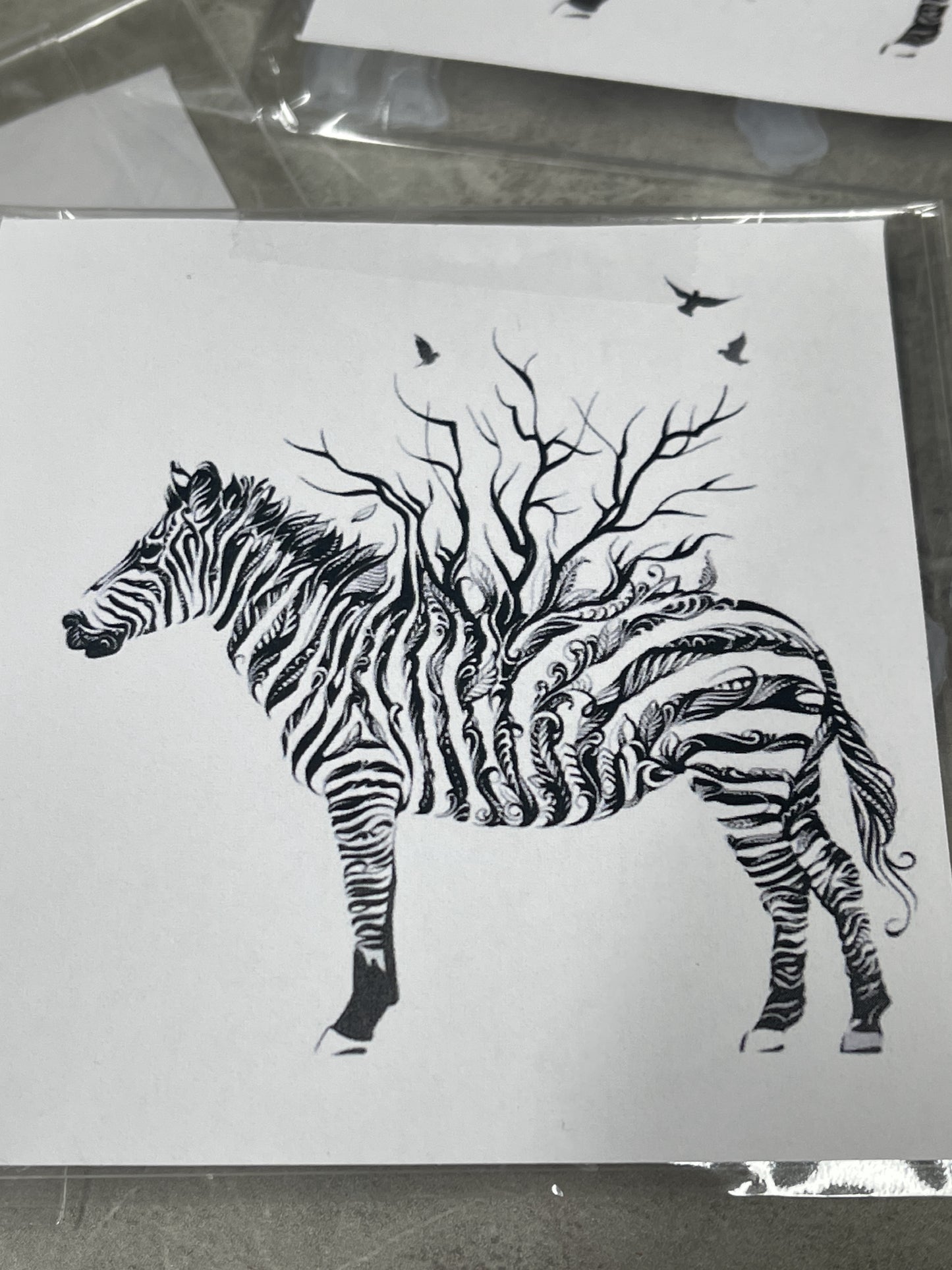 Grand incrustation en silicone Zebra