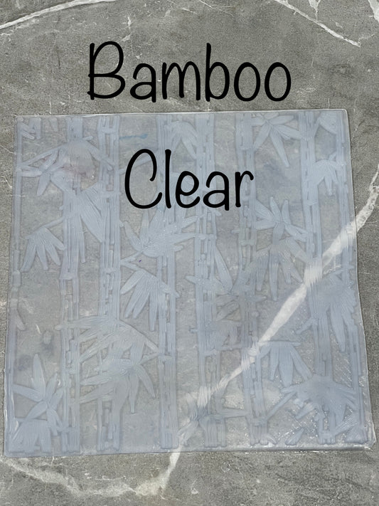 Feuille d'incrustation en silicone de taille 1/2 en bambou